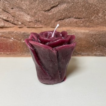 Formkerze Rose in Dunkelrot